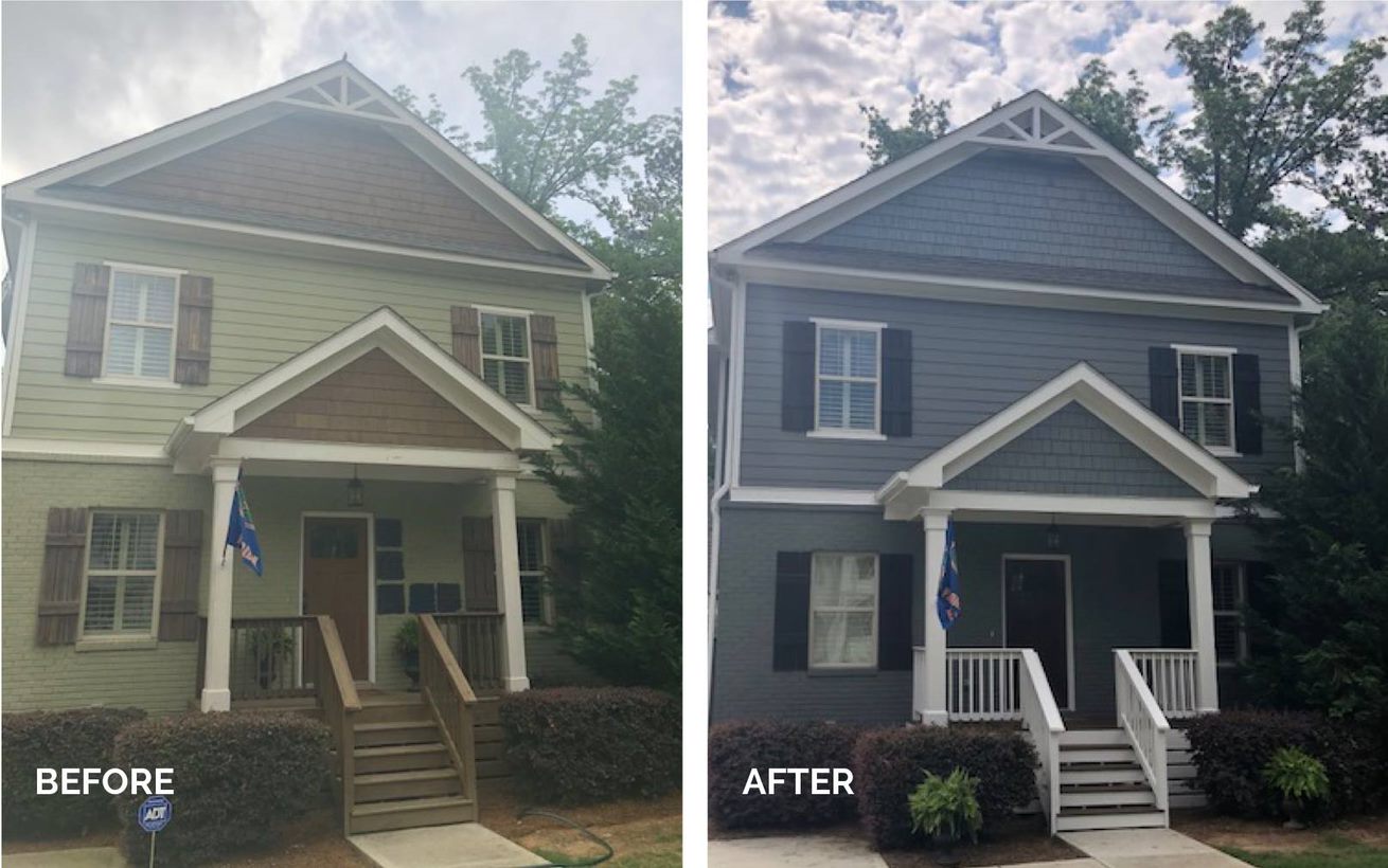 before after exterior painting
